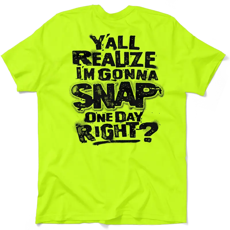 Snap - Safety Yellow Pocket T-Shirt