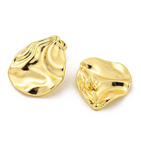 Rack Plating Brass Stud Earrings