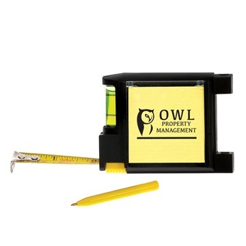 150 Promotional Multi-Function Tape Measure - Level & Notepad
