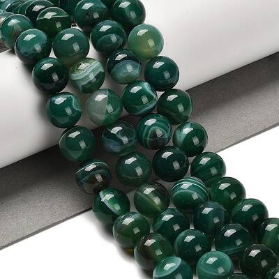 Dyed Natural Banded Agate Beads Strands
