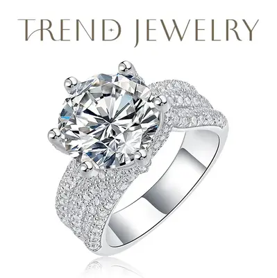 ăTwisting Galaxyă3/5Ct Full Moissanite Luxurious Ring D Color VVS1 Engagement Wedding Proposal Anniversary Ring Suitabl...