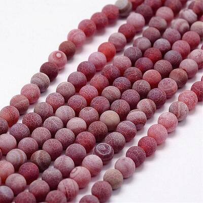 Frosted Natural Weathered Agate Beads Strands