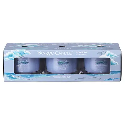 Yankee Candle Ocean Air Glass Votive Candle Set 3x 37g