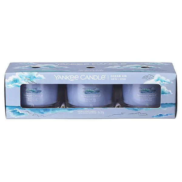 Yankee Candle Ocean Air Glass Votive Candle Set 3x 37g
