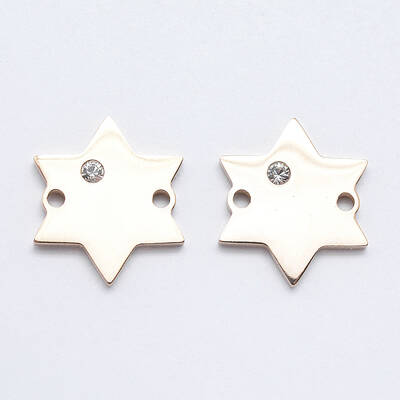 316L Surgical Stainless Steel Micro Pave Cubic Zirconia Links connectors