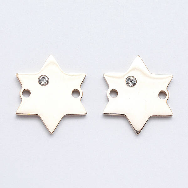 316L Surgical Stainless Steel Micro Pave Cubic Zirconia Links connectors