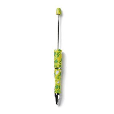 Clover Pattern Plastic Beadable Pens
