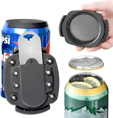 QJL Lift Universal Beverage Can Opener Prints Portable Kitchen Utensils Aluminium Cans Smooth Manual