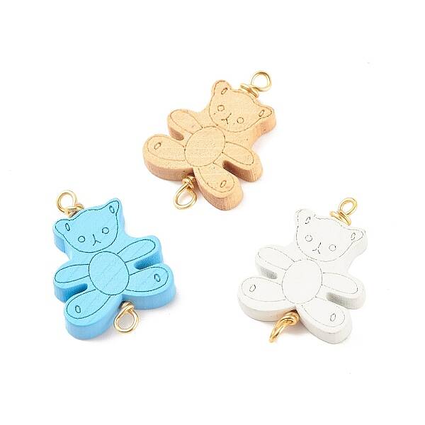 Spray Painted Wood Connector Charms