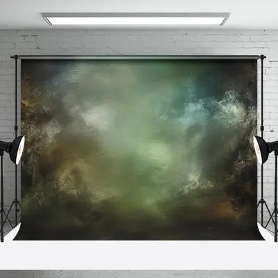 Old Master Green Vague Portrait Photography Backdrop - Aperturee