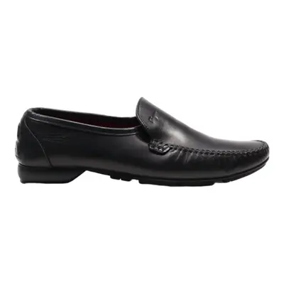FERRAGAMO Loafer Shoes Black Leather Womens UK 6.5