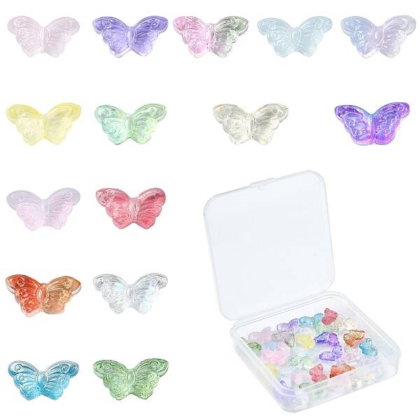 15 Styles Transparent Glass Beads