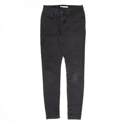 LEVI'S 710 Black Denim Slim Skinny Jeans Womens W23 L30