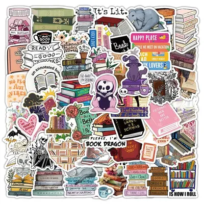 Book Sticker, 150pcs/set Waterproof Matte Finish Sticker for Laptops, Water Bottles, Luggage, Party Favors, Stickers for Book...
