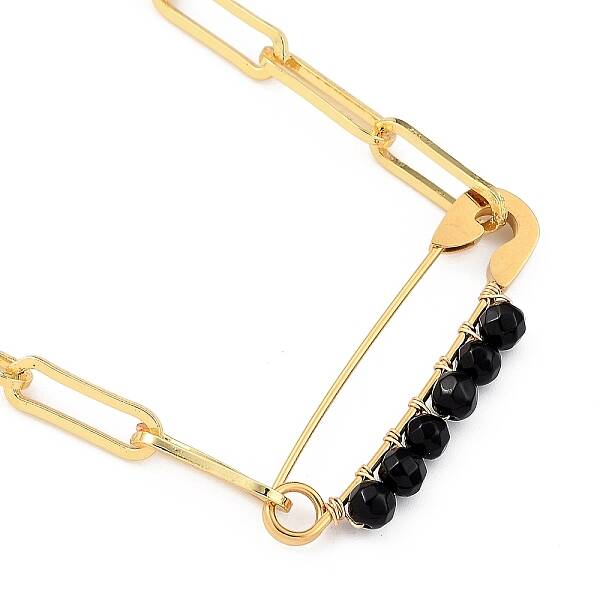 Natural Dyed & Heated Black Agate Pendant Necklaces
