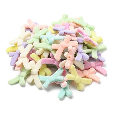 Flocky Acrylic Beads