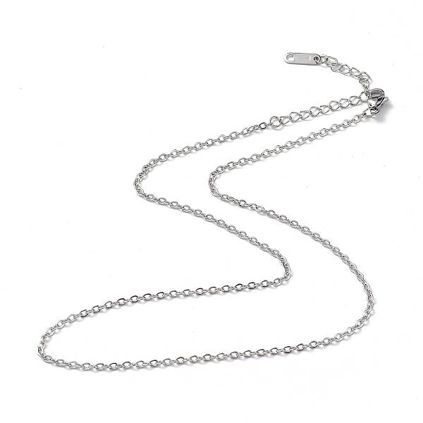 Non-Tarnish 304 Stainless Steel Cable Chain Necklace for Men Women