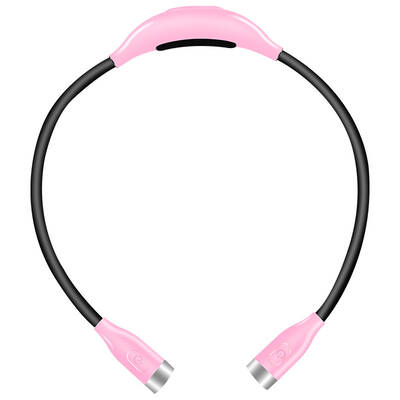Reading Light Beauty Anchor Lighting Foldable Night-Light Outdoor Sports Flashlight (Black/Pink)