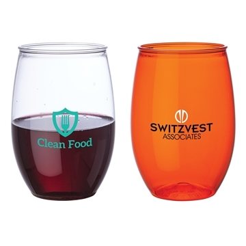 96 Custom Bristol 16oz PET Wine Tumbler - USA Made & Shatterproof