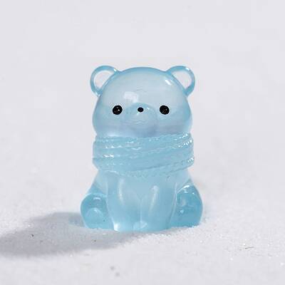 Luminous Resin Bear Miniature Ornaments