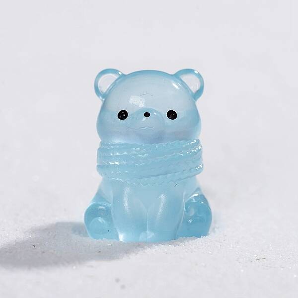Luminous Resin Bear Miniature Ornaments