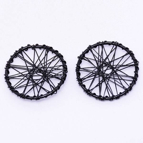 Wrapped Wire Iron Pendants