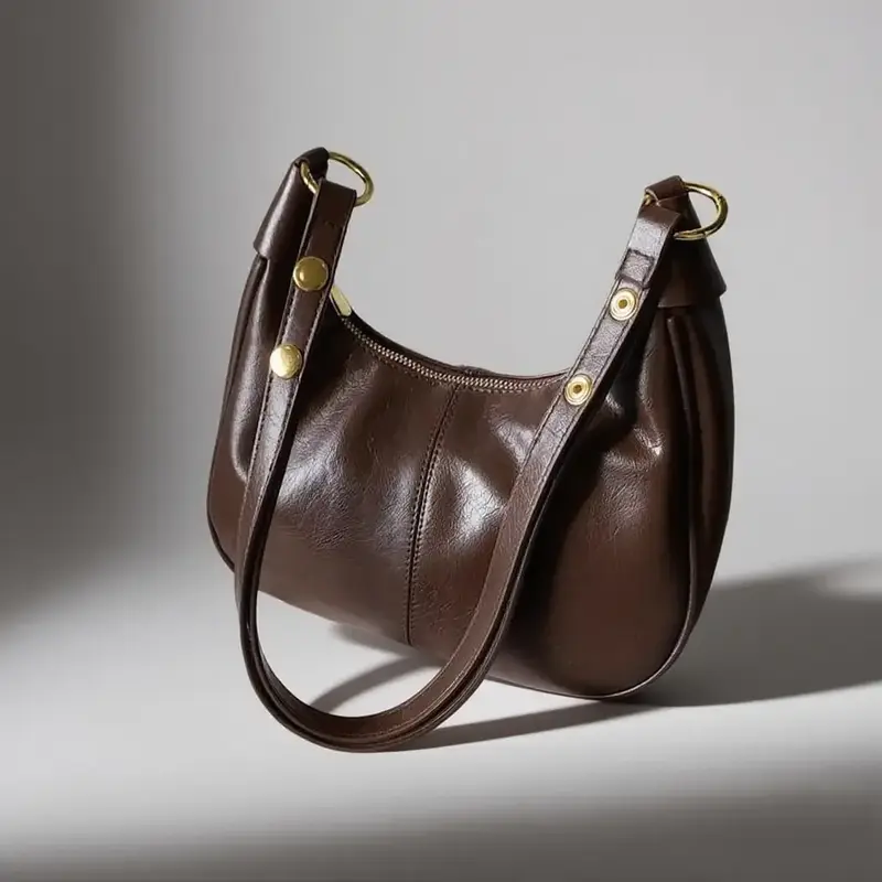 Women's 2025 Simple Solid Color Zipper Shoulder Purse, Versatile Underarm Bag, All-match Hobo Bag for Daily, Bags for Women ,...