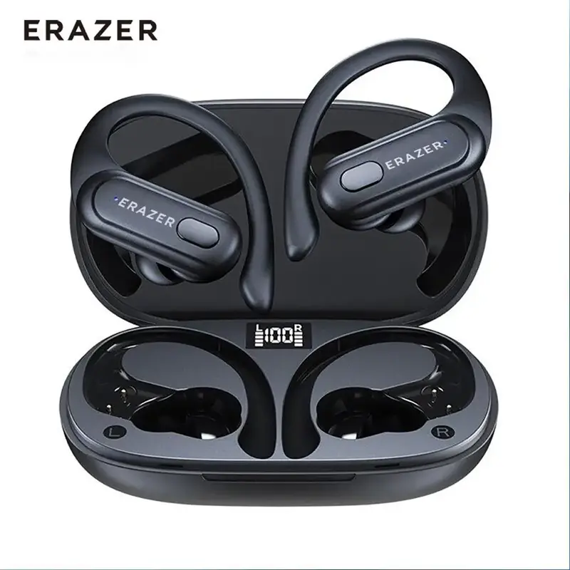 ERAZER XT60PRO True Wireless Earbuds with Built-in Microphone，Battery LED Display, IPX5 Waterproof Sports Earphone, Fall G...