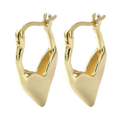 Rack Plating Brass Teardrop Hoop Earrings for Women