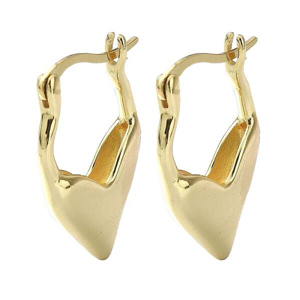 Rack Plating Brass Teardrop Hoop Earrings for Women