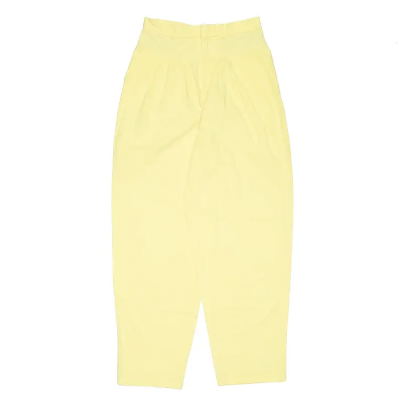 High Waisted Yellow Regular Mom Trousers Womens W24 L26
