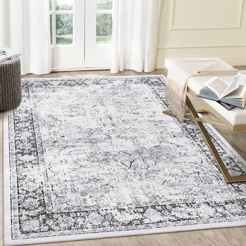 Garvee Washable Rug 5x7 Living Room Rug Non Slip Washable Rug Low Pile Vintage Area Rug Non Shedding Indoor Soft Floor Carpet...