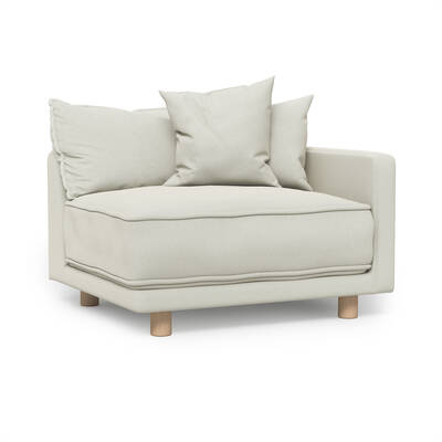 Oslo Sectional Right Side End Piece (Vanilla)