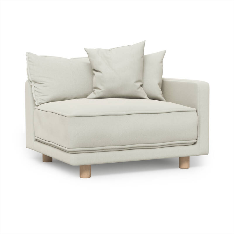 Oslo Sectional Right Side End Piece (Vanilla)