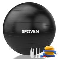 Yoga & Exercise Ball for Fitness, Balance, and Therapy - Available in 2 Sizes, Includes Quick Pump, Ideal for Pregnancy,  Sta...