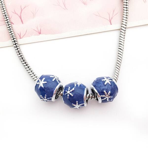 Christmas Theme Alloy Enamel European Beads