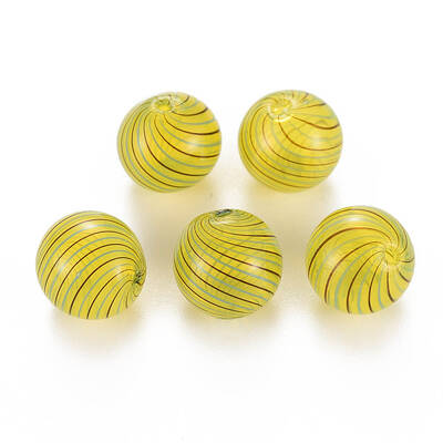 Transparent Handmade Blown Glass Globe Beads