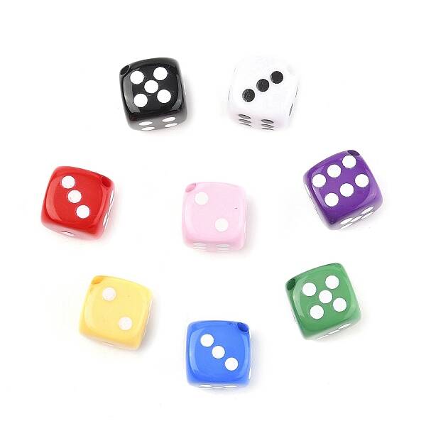 Spray Printed Opaque Acrylic Beads