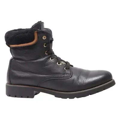 PANAMA JACK Lace-Up Boots Black Leather Womens UK 7