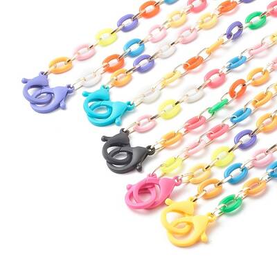 Acrylic Aluminium Cable Chain Necklaces