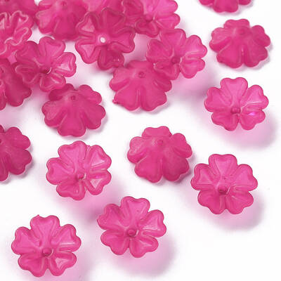Transparent Frosted Acrylic Bead Caps
