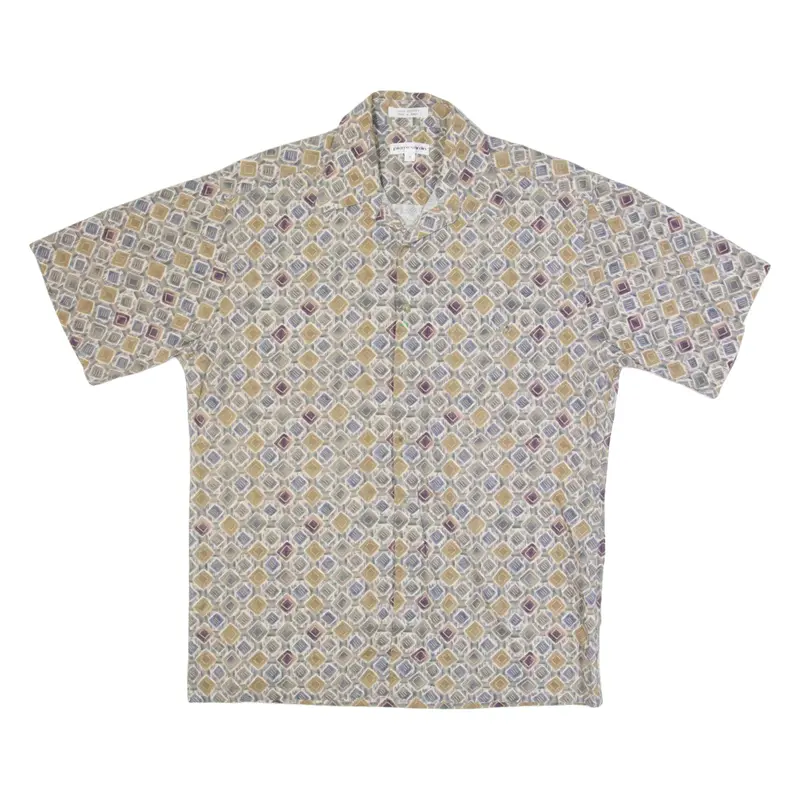 PIERRE CARDIN Mens Shirt Grey Spotted M
