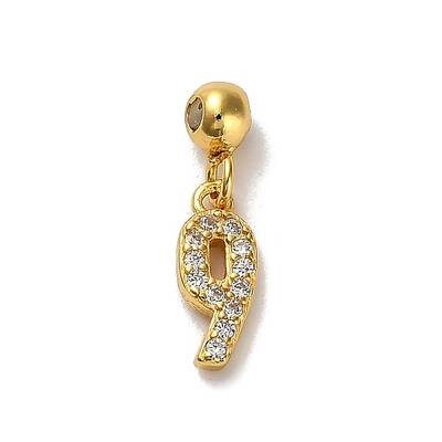 925 Sterling Silver Micro Pave Clear Cubic Zirconia European Dangle Charms