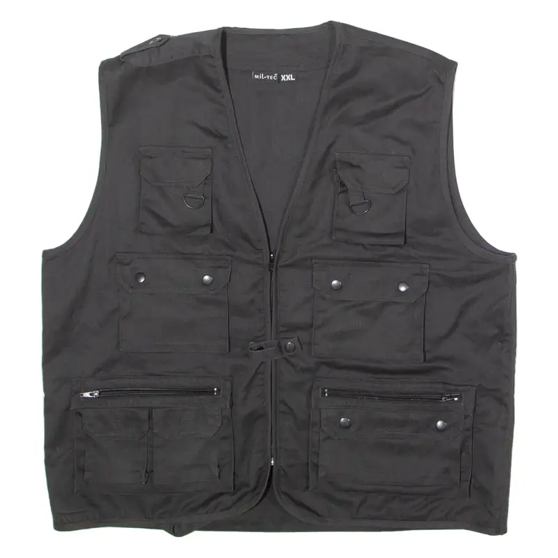 MILTEC Mein Berner Rockt! Utility Mens Gilet Black Twill 2XL