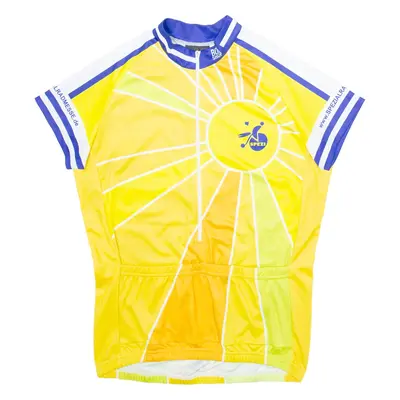 BIKE O'BELLO Full Zip Cycling Mens Jersey Yellow L