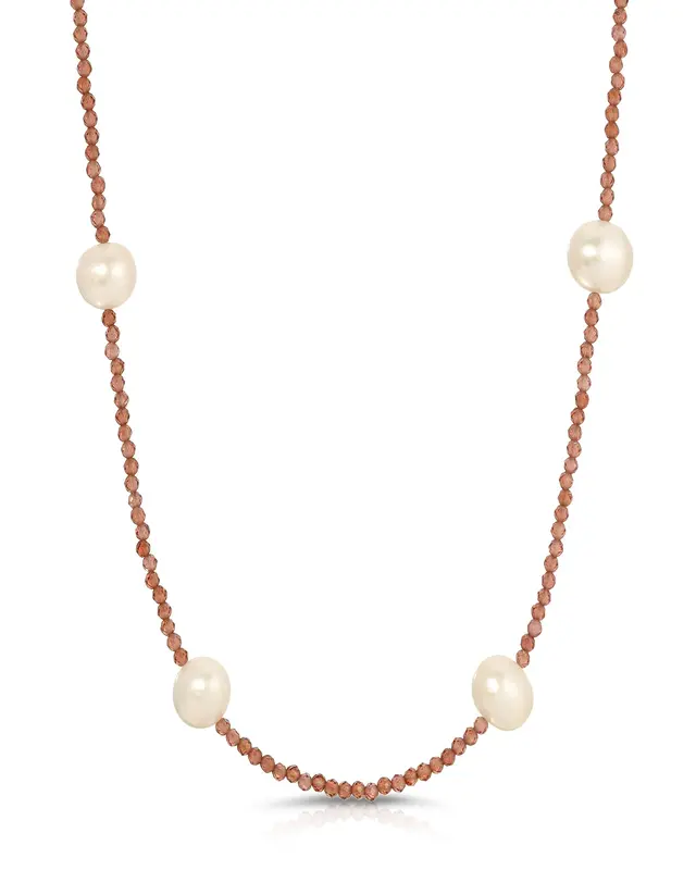 Tavi Necklace | Gemstone: Garnet | Metal Color: Gold