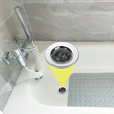 Stainless Steel Bathtub Strainer, 2pcs Sink Strainer, Shower Drain Hair Catcher, Sink Drain Strainer for Home Kitchen Bathroo...