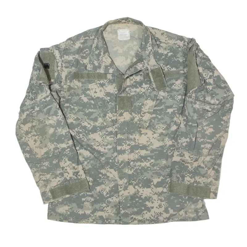 DJ MANUFACTURING CORP Army Combat Military Jacket Green Camouflage Mens S