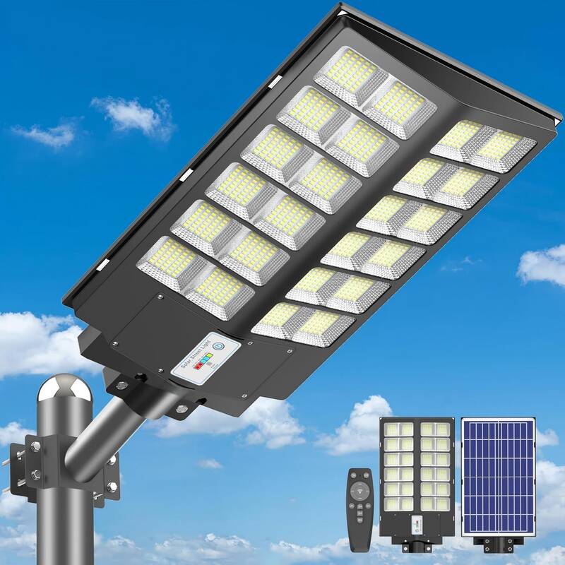 Solar Street Light Outdoor 450000 Lumens 3 Modes LED Motion Sensor Security Wall Lamp for Garden Yard Porch Decor IP65 W