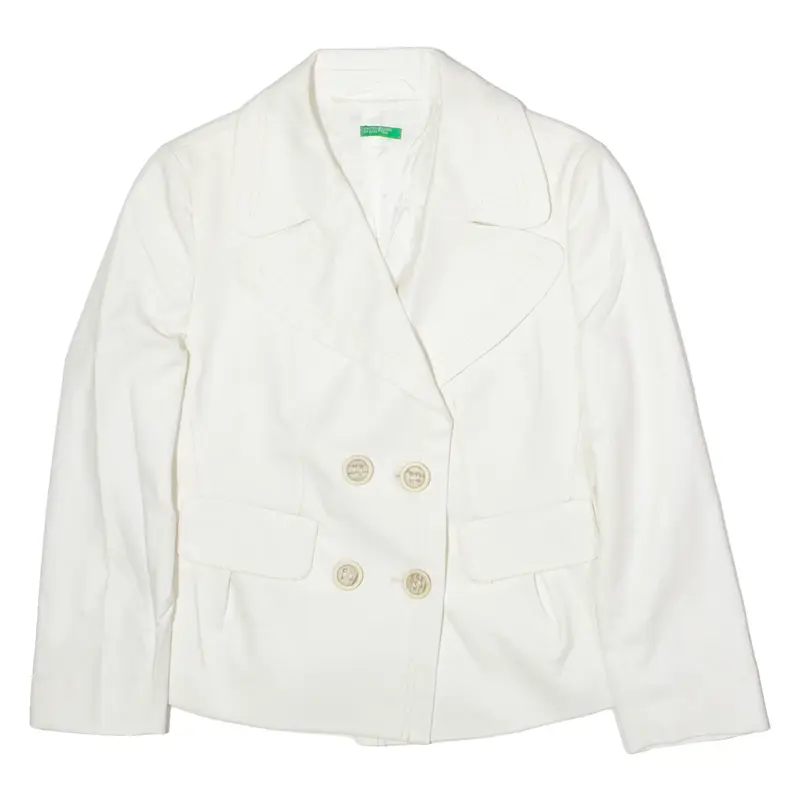 BENETTON Womens Blazer Jacket Beige UK 12